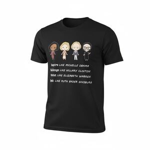 Black feminist T-shirt tee small Obama Clinton Warren Ginsberg sayings